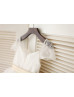 Cap Sleeves Ivory Lace Tulle Flower Girl Dress